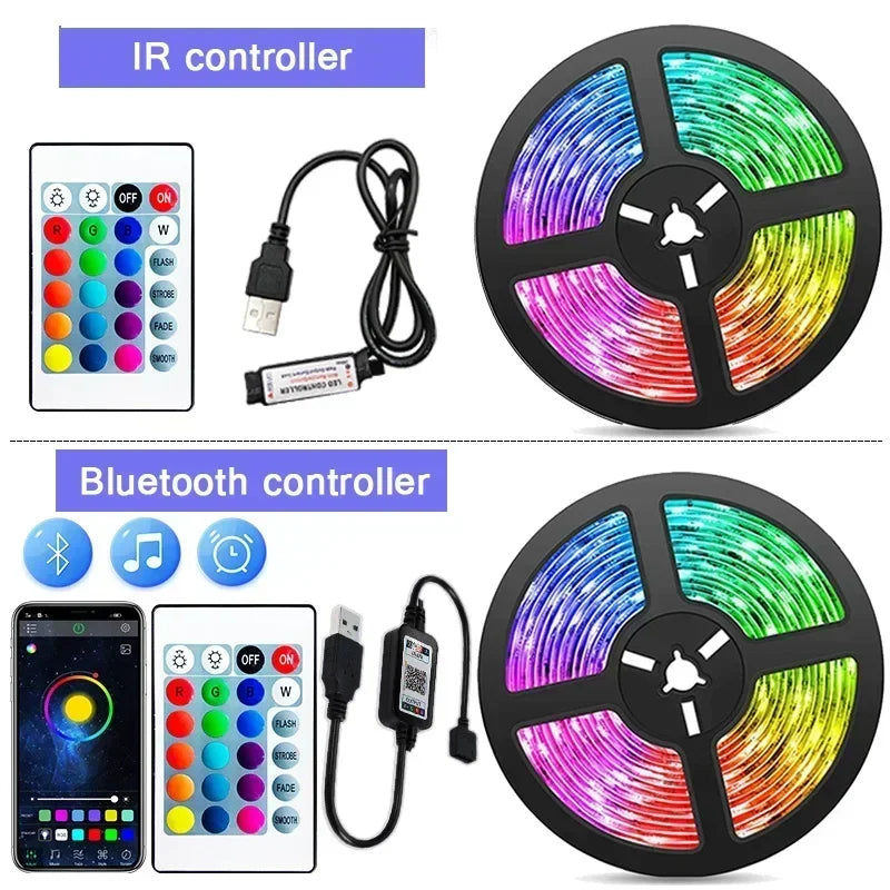 Taśma LED RGB (muzyka, Bluetooth, WiFi)