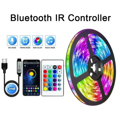 Taśma LED RGB (muzyka, Bluetooth, WiFi)